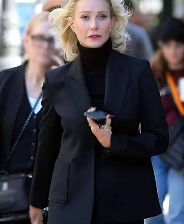 Get Marty Supreme 2025 Gwyneth Paltrow Black Blazer