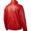 Get NYC 2025 Timothee Chalamet Red Leather Jacket