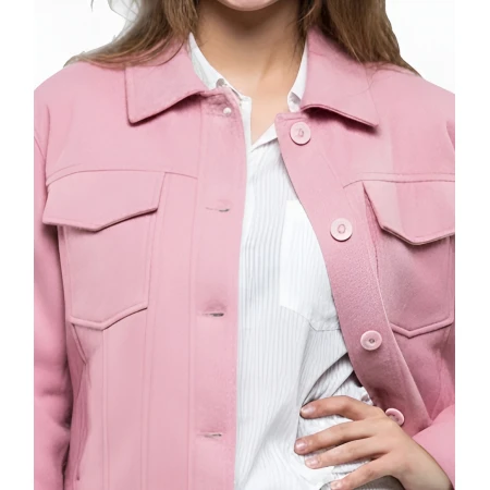 Get Women Soft Wool Button Up Utility Jacket