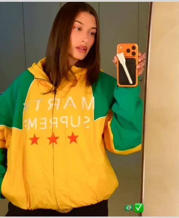Hailey Bieber Marty Supreme Jacket