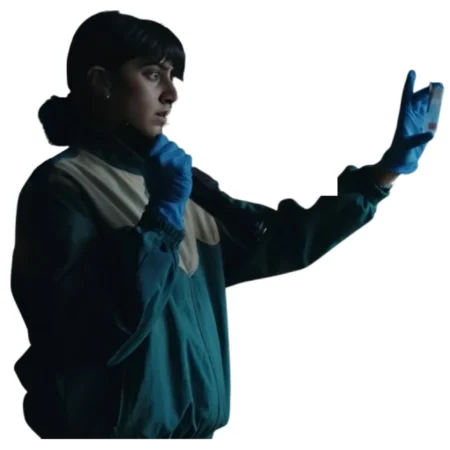 His and Hers 2026 Movie Sunita Mani Green Jacket