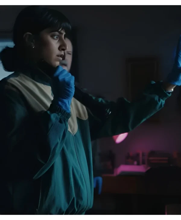 His and Hers 2026 Movie Sunita Mani Green Jacket