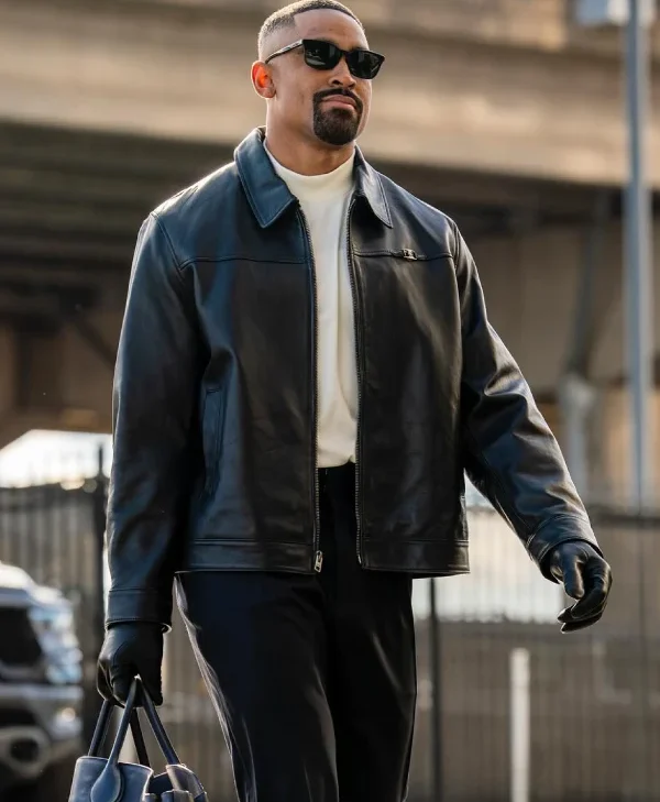 Jalen-Hurts-Leather-Jacket-Black