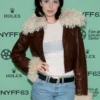 Julia-Fox-NYFF63-Fur-Leather-Jacket
