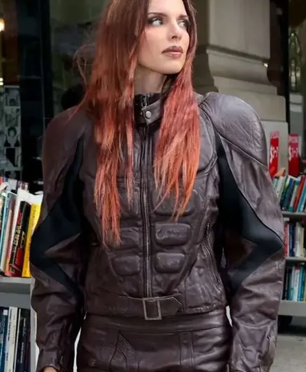 Julia-Fox-Padded-Leather-Jacket