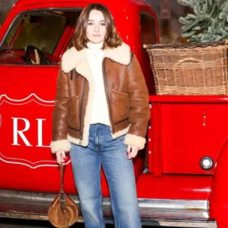 Kaitlyn Dever 2025 Shearling Jacket