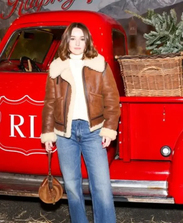 Kaitlyn Dever 2025 Shearling Jacket