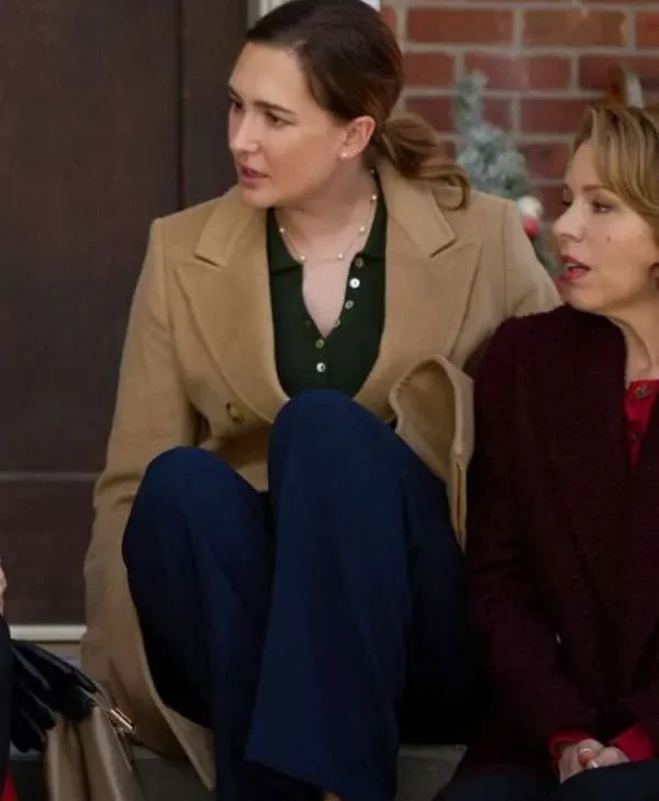 Katherine Barrell The Christmas Baby 2025 Brown Coat