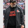 Kevin-Stefanski-of-Cleveland-Browns-Nike-Black-Sideline-Bomber-Jacket