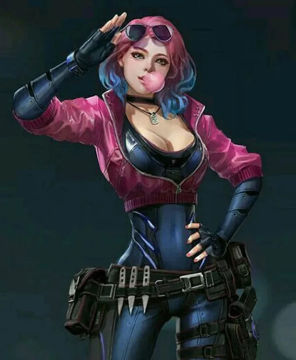 Kira Madroxx Cyberpunk 2077 Pink Leather Jacket