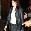 Kristen-Stewart-2025-Manhattan-NYC-Black-Long-Leather-Jacket