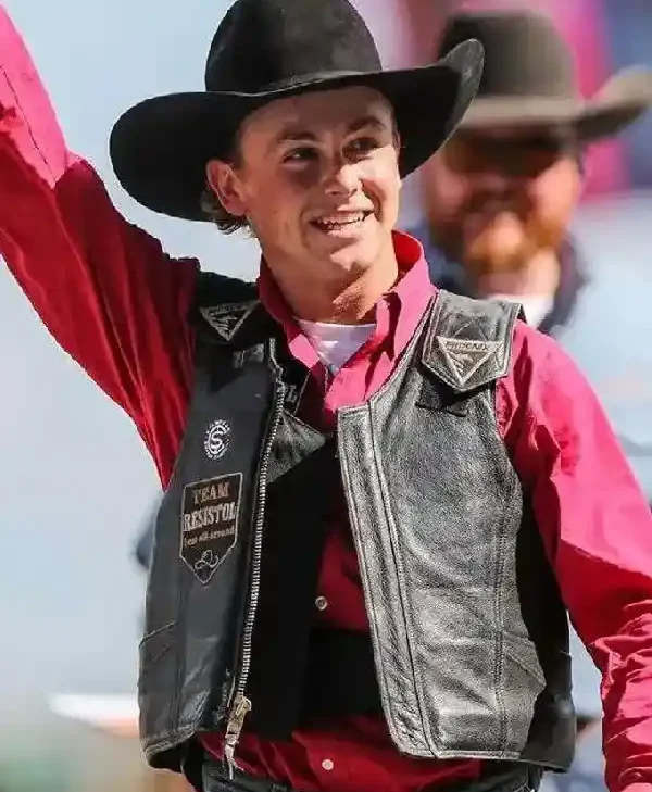 Logan-Style Black Performance Rodeo Vest – Vegas Edition