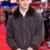 Louis-Partridge-Jay-Kelly-Brown-Fur-Jacket