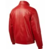 Marty Supreme Timothee Chalamet Red Leather Jacket back