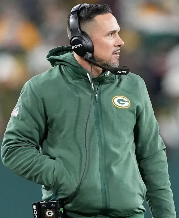 Matt-LaFleur-Packers-Nike-Sideline-Bomber-Jacket-Green