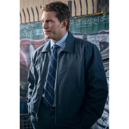 Mercy Movie Chris Pratt Black Jacket