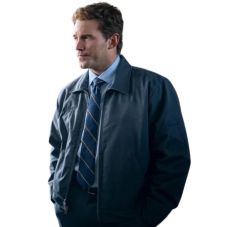 Mercy Movie Chris Pratt Black Jacket