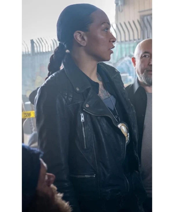 Mercy Movie Kali Reis Black Leather Jacket