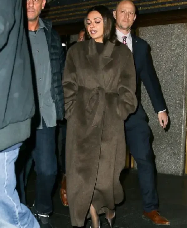Mila Kunis Classic Tailored Long Coat