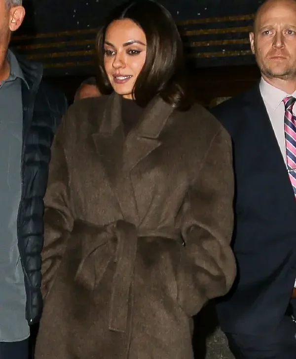 Mila Kunis Classic Tailored Long Coat