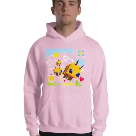 Minecraft-Bee-Adult-Pink-Hoodie-pink