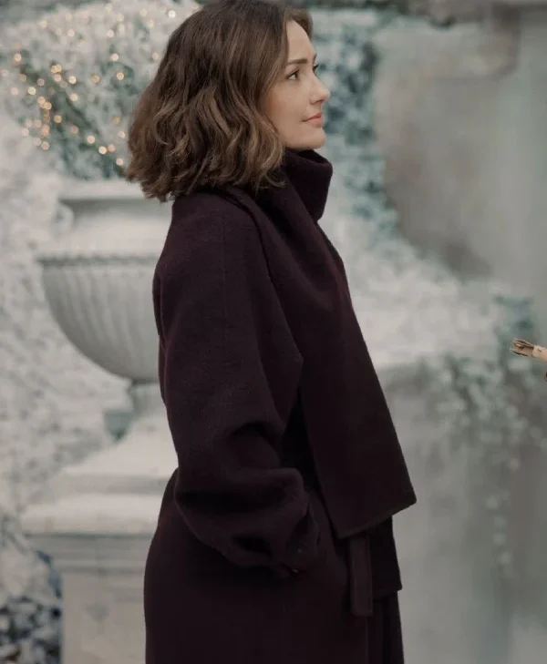 Minka Kelly Champagne Problems Maroon Coat For Sale