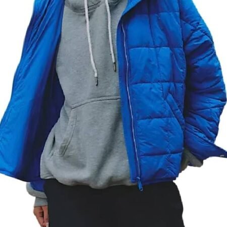 Mistletoe Murders S2 Violet Wilner Signature Blue Quilted Jacket