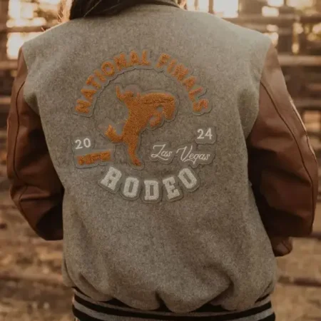 NFR Arena Brown Letterman Jacket