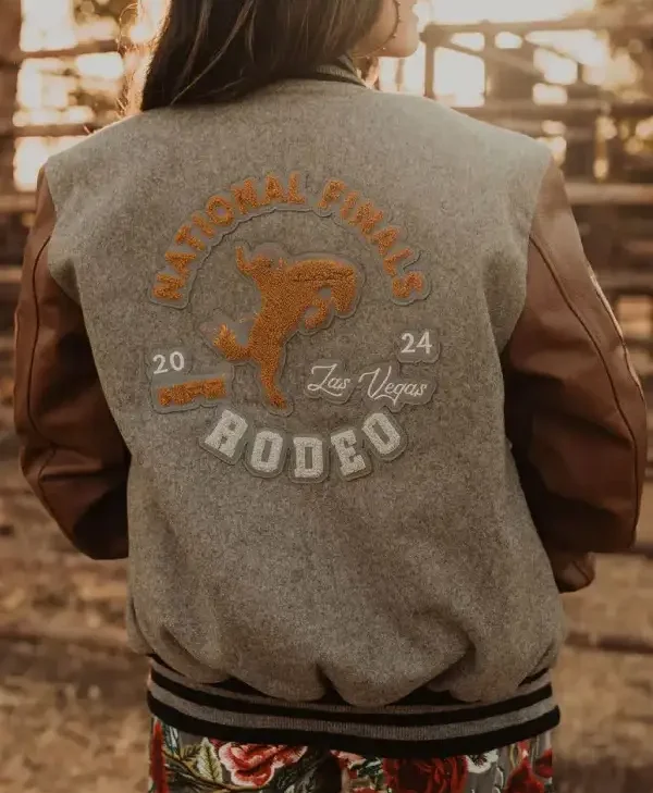 NFR Arena Brown Letterman Jacket