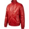 NYC 2025 Timothee Chalamet Red Leather Jacket Shop Now