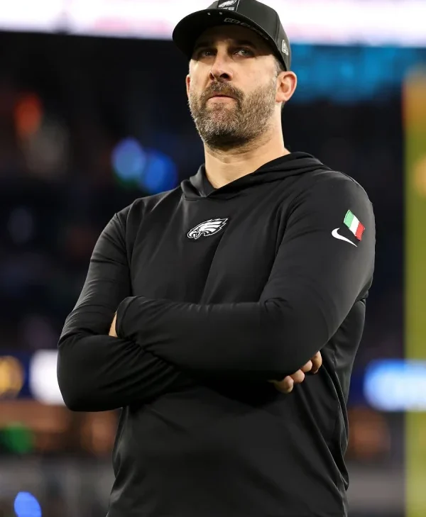 Nick-Sirianni-Eagles-Nike-Black-Long-Sleeves-Hooded-t-shirt
