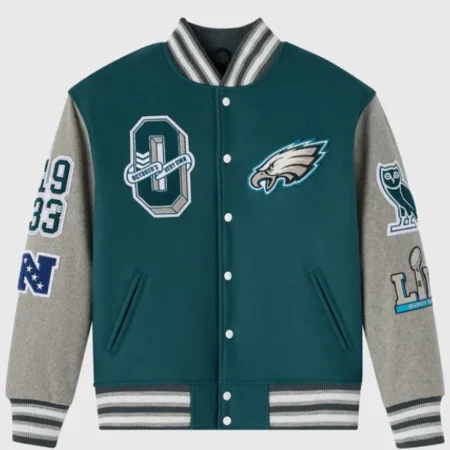 OVO-2025-Philadelphia-Eagles-Varsity-Jacket-Green
