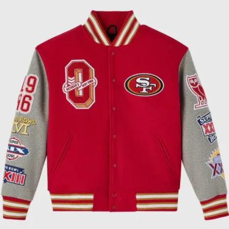 OVO-2025-San-Francisco-49ers-Varsity-Jacket-Red