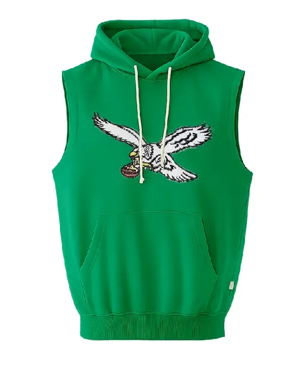 Philadelphia Eagles Saquon Barkley Sleeveless Hoodie For Sale