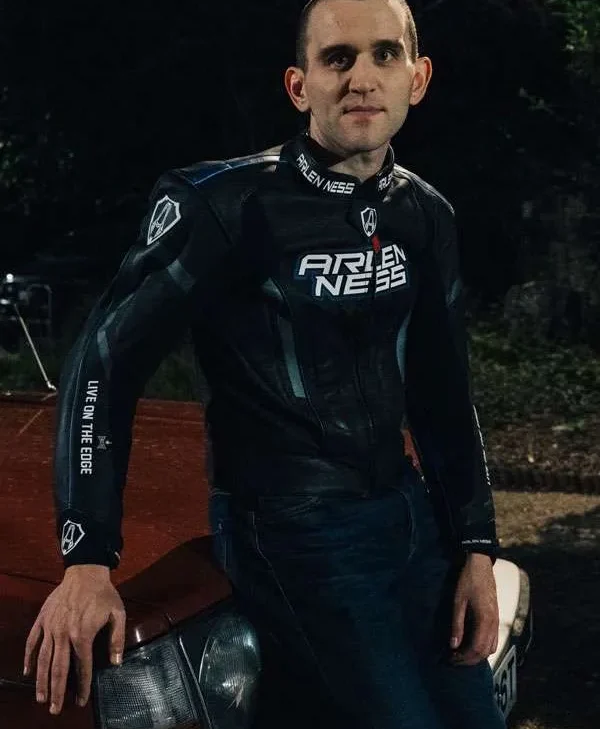 Pillion 2026 Harry Melling Black Leather Jacket