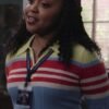 Quinta Brunson Season 5 Trendy Striped Polo Pullover