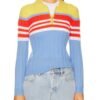 Quinta Brunson Season 5 Trendy Striped Polo Pullover