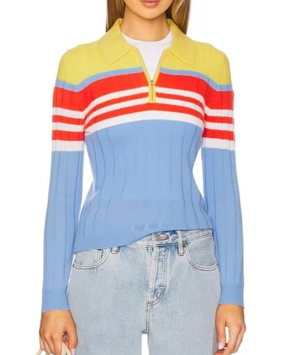 Quinta Brunson Season 5 Trendy Striped Polo Pullover