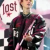 Rapper-MGK-F1-Grand-Prix-of-Las-Vegas-Black-Leather-Jacket
