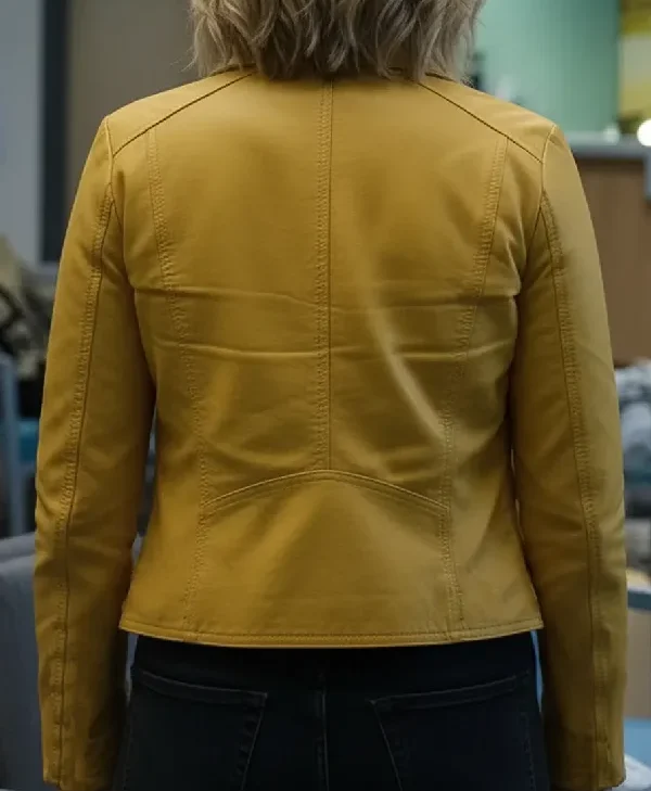 Rhea Seehorn Pluribus 2025 Yellow Leather Jacket