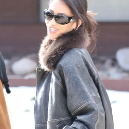 Shay-Mitchell-Shearling-Bomber-Jacket-sale