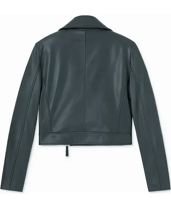 Shop-Michelle-Morgan-Heartland-S19-Lou-Fleming-Grey-Leather-Jacket-Sale