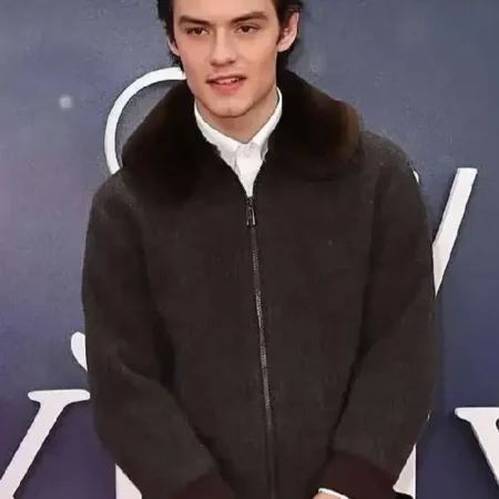 Shop-the-Louis-Partridge-Jay-Kelly-Brown-Fur-Jacket