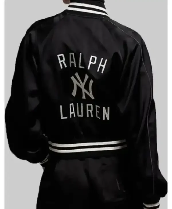 Shoshana-Bean-New-York-Yankees-Black-White-Ralph-Lauren-Collaboration-Satin-Baseball-Jacket