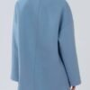 Single on the 25th 2025 Lyndsy Fonseca Blue Wool Wrap Coat For Sale