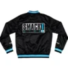 Smackdown-Logo-Black-Satin-Starter-Jacket-for-Men-and-Women