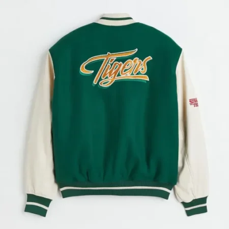Stranger Things X H&M Hawkins Tigers Varsity Jacket back