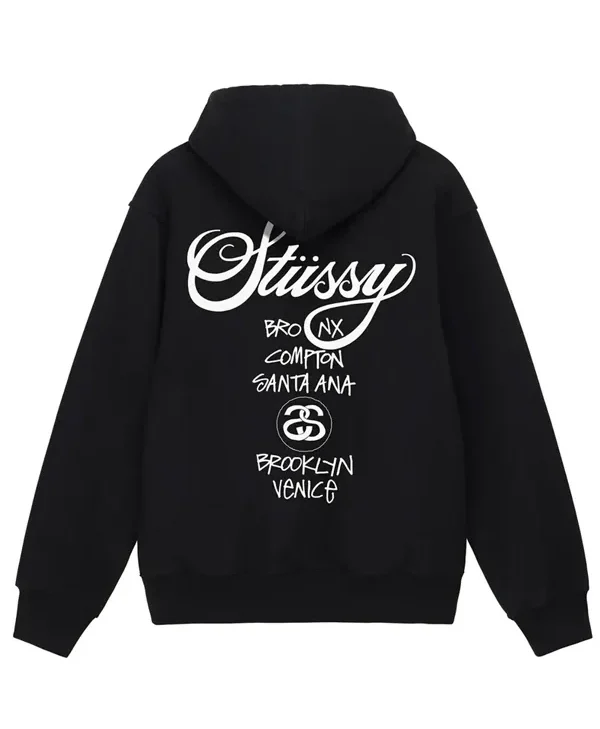 Stussy World Tour Pullover Hoodie For Sale