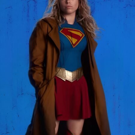 Supergirl 2026 TV Series Milly Alcock Brown Long Coat