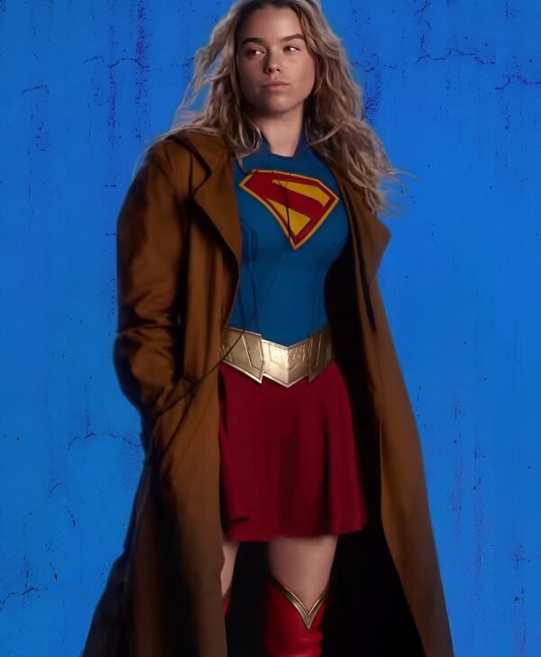 Supergirl 2026 TV Series Milly Alcock Brown Long Coat